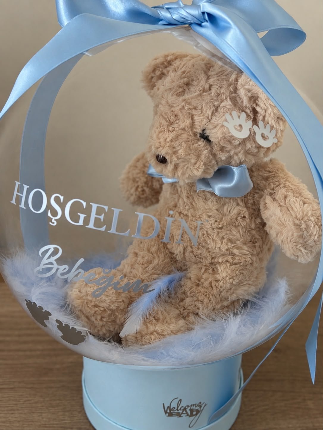 Hoş Geldin Bebeğim – Ayıcık Balon 🧸💙
