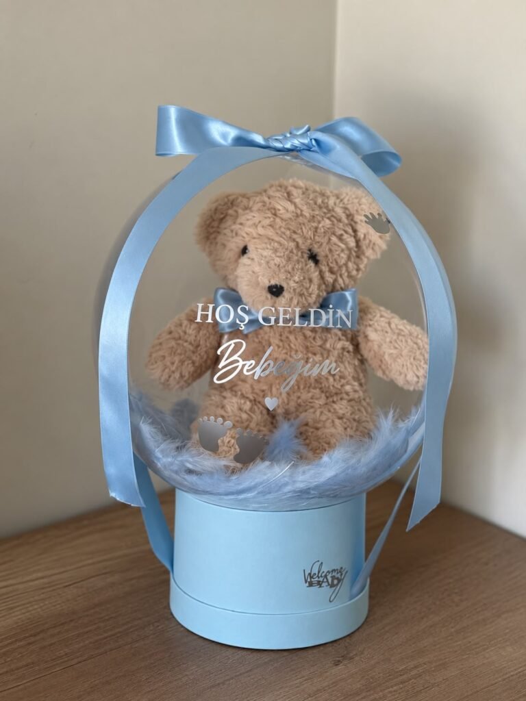 Hoş Geldin Bebeğim – Ayıcık Balon 🧸💙